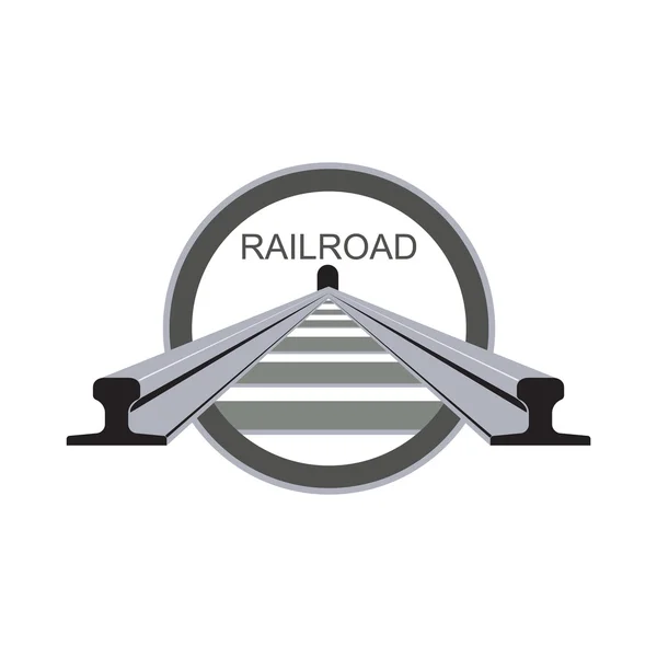 Ilustración Logo Ferrocarril — Archivo Imágenes Vectoriales