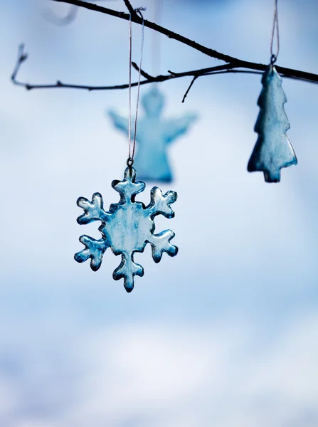 Decorazioni natalizie fatte a mano — Foto Stock