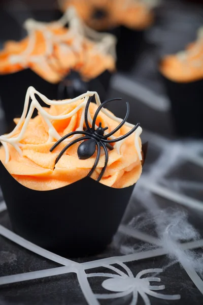 Spider cupcake for Halloween Royalty Free Stock Photos