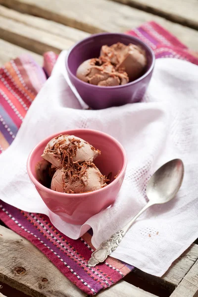 Chocolade-ijs- — Stockfoto