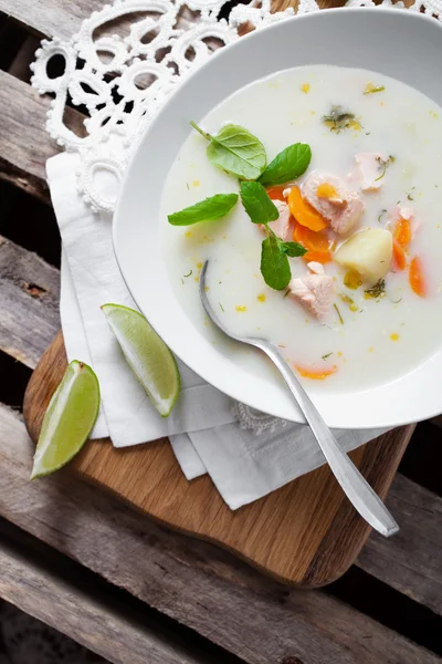 Finnish salmon soup — Stock Image Finnish salmon soup Stock Picture