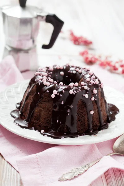 Chocolate bundt cake — Stock Photo, Image