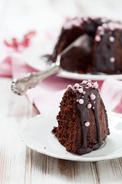 Chocolate bundt cake — Stock Photo, Image