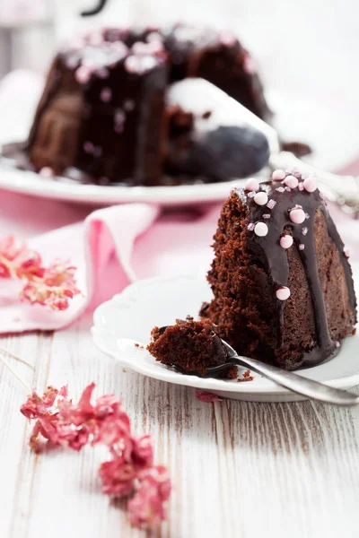 Шоколадний торт Bundt — стокове фото