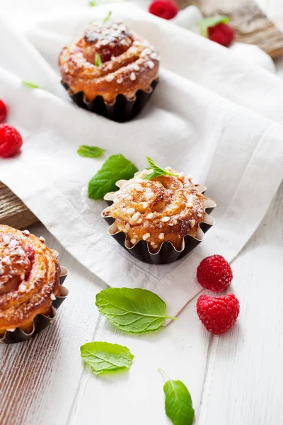 Raspberry zoete roll — Stockfoto