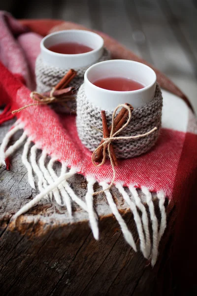 Vino rimuginato in tazze — Foto Stock