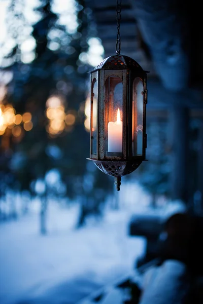 Porch decorated with lantern — Stock Photo, Image