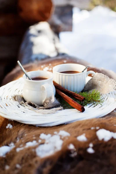 Chocolat servi pour deux personnes — Photo