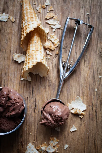 Chocolate ice cream — Stock Photo, Image