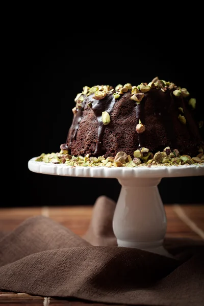 Bolo de chocolate Bundt — Fotografia de Stock