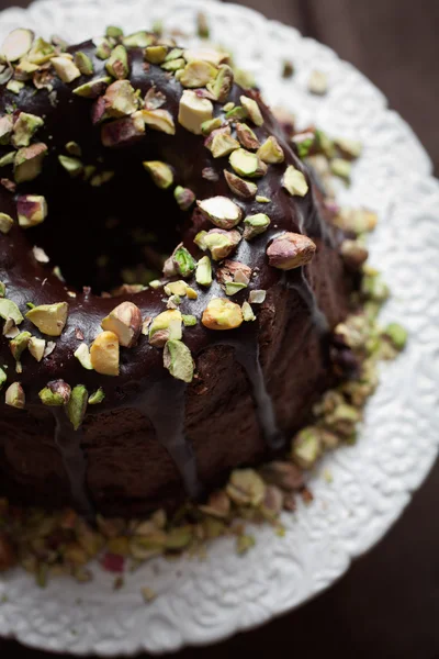 Chocolate bundt cake — Stock Photo, Image