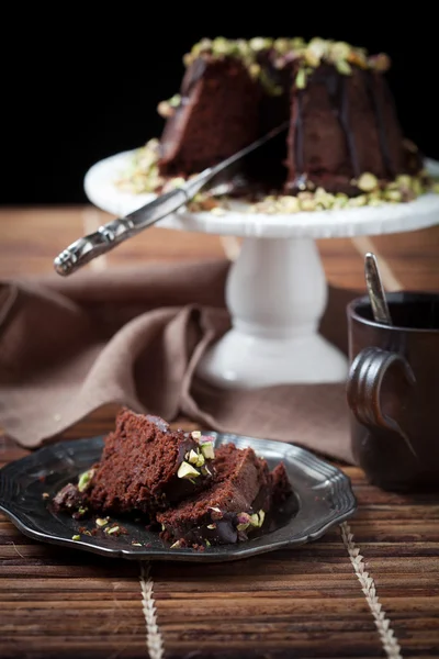 Chocolate bundt cake — Stock Photo, Image