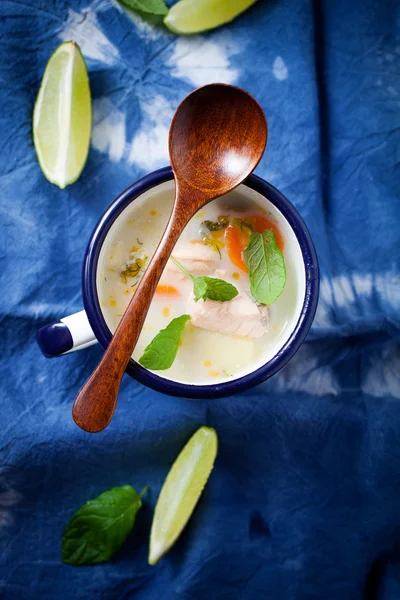 Finnish salmon soup — Stock Image Finnish salmon soup Stock Image