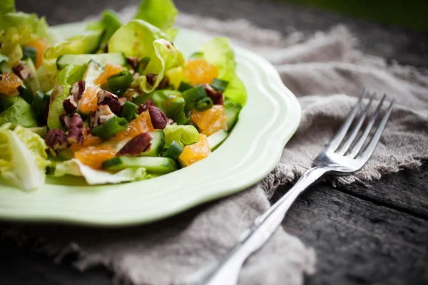 Summer salad with tangerine — Stock Photo, Image