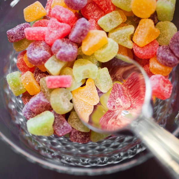 Doces de frutas revestidos de açúcar — Fotografia de Stock