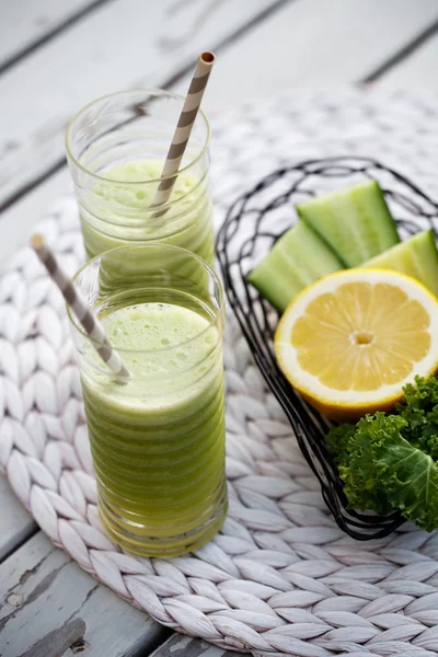 Homemade green juice — Stock Photo, Image