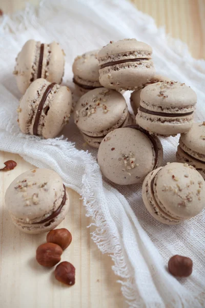 Makaróny s ořechy a čokoládou — Stock fotografie