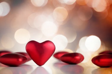 Kırmızı valentine Kalpler
