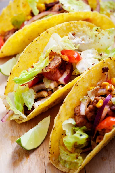 Mexické kuřecí tacos — Stock fotografie