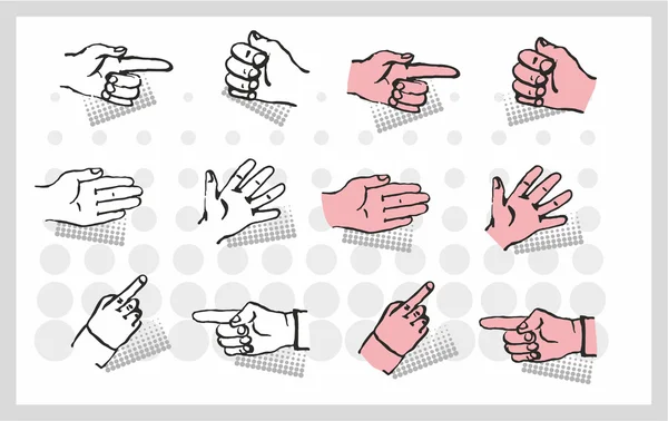 Pointers as hands — Stock Vector