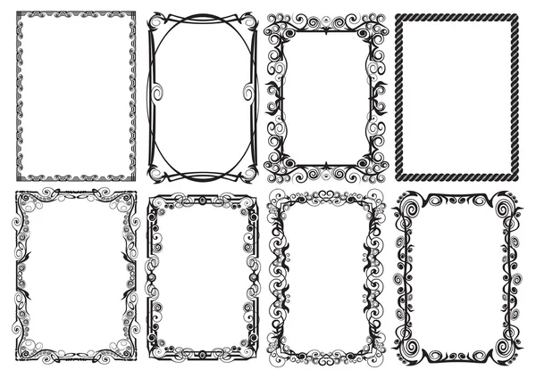 Cornici decorative per la progettazione di pagine stampate — Vettoriale Stock