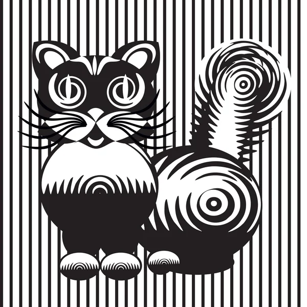 Stilisierte Zeichnung einer Katze — Stockvektor