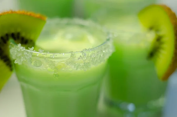 Fruit Shot Drink Based Alcohol Liqueur Cream Decorated Green Sugar — Stock Photo, Image