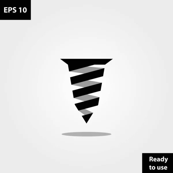 Salla spiral tornado logo şirketini, logo vektör şablon tasarımını. Kullanıma hazır, düzenlemek için kolay.