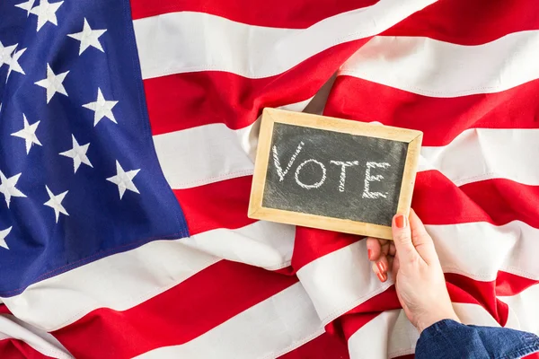 Señal de voto en pizarra — Foto de Stock