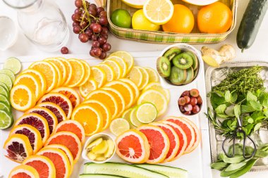 Narenciye su infüzyon maddeler hazırlama Detoks