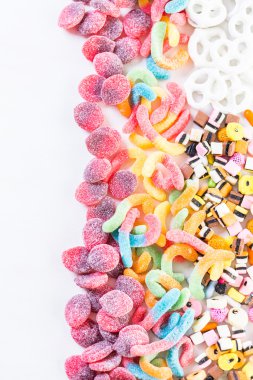 kadar çok renkli şekerler kapatın