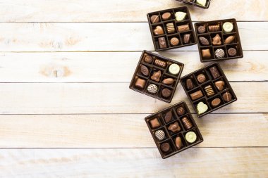 Çikolata kutuları görünümünü