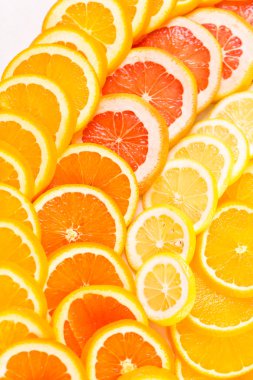 Variety of citrus fruits clipart