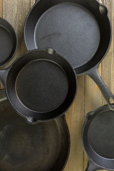 Öntöttvas skillets — Stock Fotó