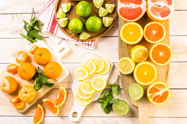 Mängd citrusfrukter — Stockfoto