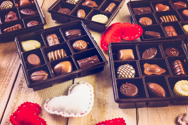 Close up view of Chocolate box — Stock Photo, Image