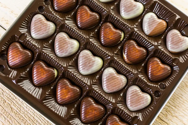 초콜릿 상자 보기 닫기 — 스톡 사진