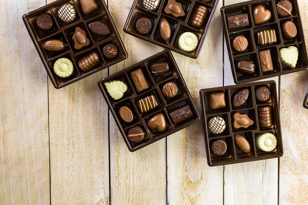 Nahaufnahme der Schokoladenschachtel — Stockfoto