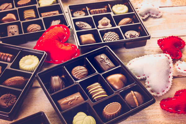 Крупный план коробки Chocobox
