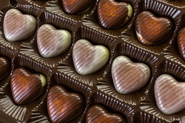 På nära håll beskåda av chokladask — Stockfoto