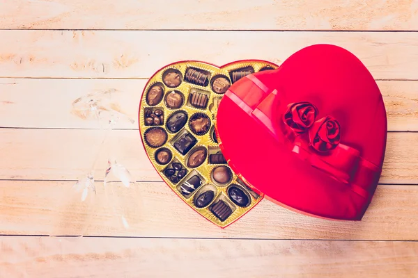 Close up view of Chocolate box — Stock Photo, Image