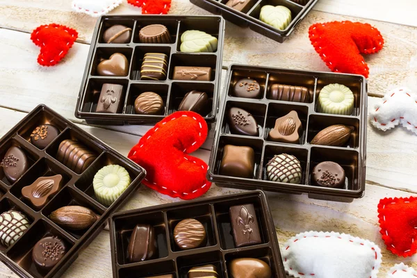 Close up view of Chocolate box — Stock Photo, Image