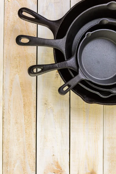 Cast iron skillets — Stock Photo, Image