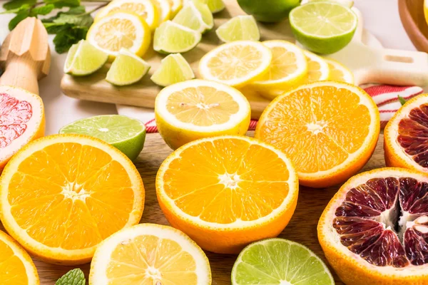 Mängd citrusfrukter — Stockfoto