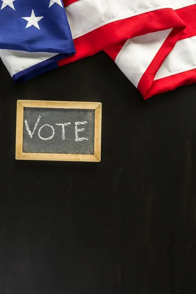 Signe de vote sur tableau à craie — Photo