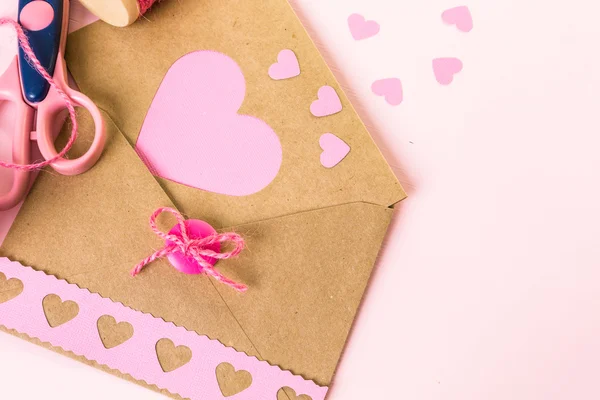 Carta di San Valentino artigianale — Foto Stock