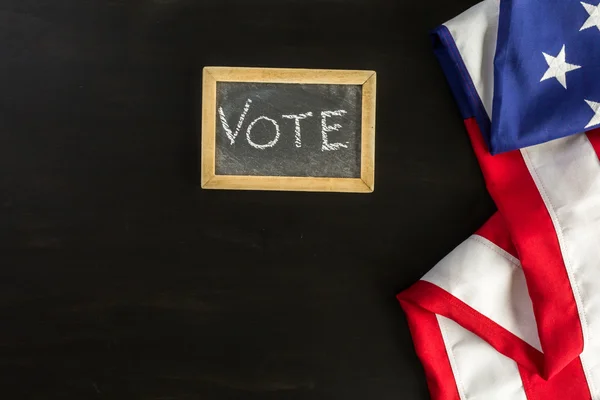 Signe de vote sur tableau à craie — Photo