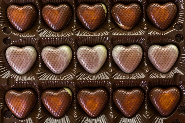 På nära håll beskåda av chokladask — Stockfoto