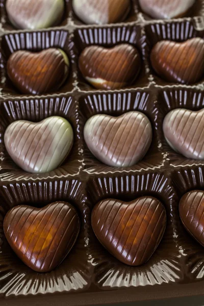 Çikolata kutusunun görünümü kapatın — Stok fotoğraf