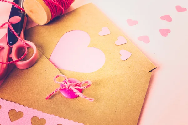 Carte de Saint Valentin artisanale — Photo